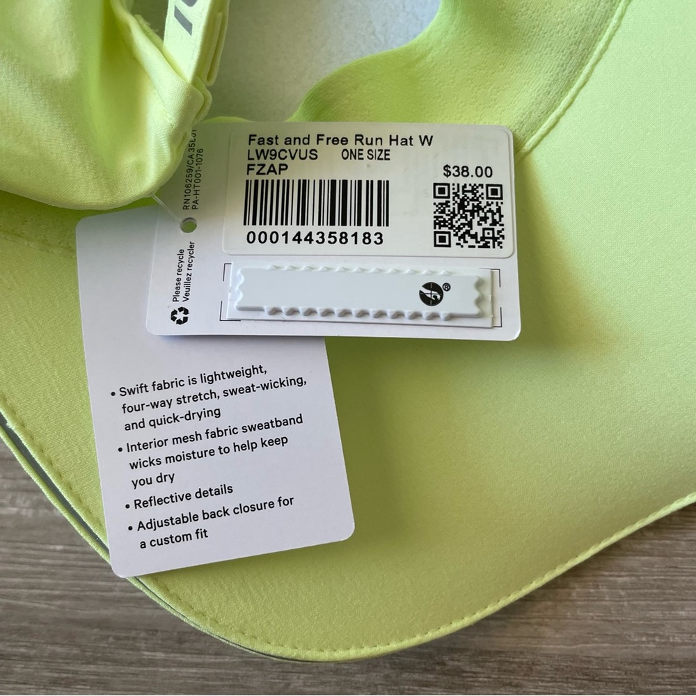 Lululemon Fast and Free Women’s Run Hat - Faded Zap - Picture 7 of 7